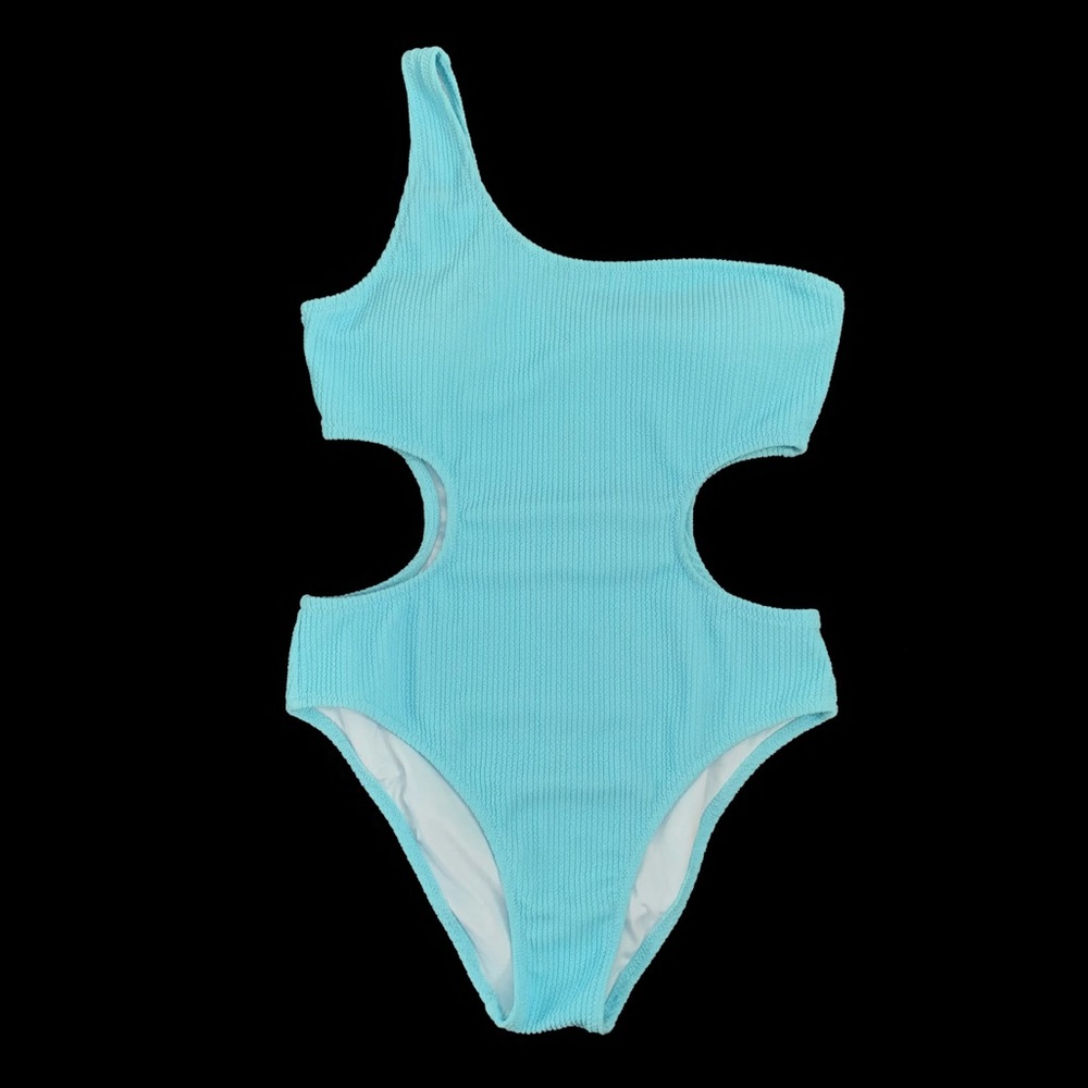 PINK Victoria’s Secret Blue One Shoulder Swimsuit